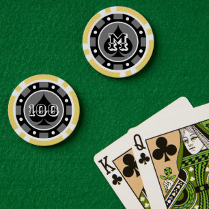 Einzigartige gelbe Casino-Poker-Chips für Glückssp Pokerchips