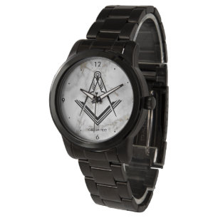 Einzigartige Geschenke der Freimaurerei Schwarz- Armbanduhr