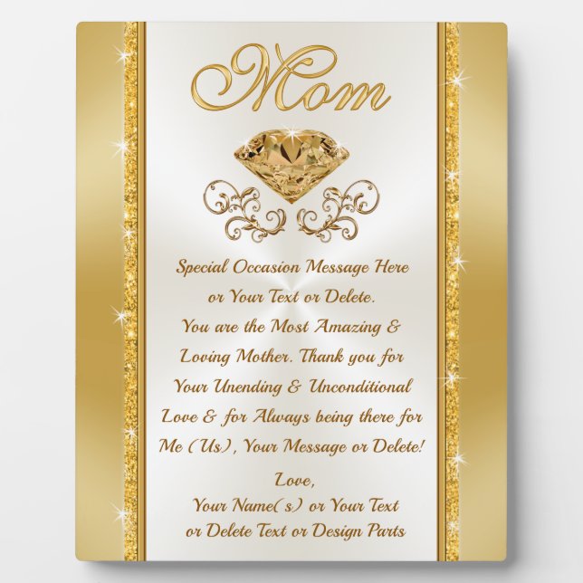 Einzigartige Geschenke für Mamas, Persönliche Plaq Fotoplatte (Vorderseite)