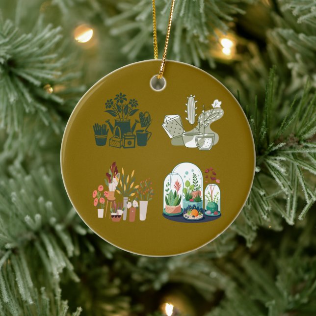 Einzigartige Geschenke für Pflanze Liebhaber kaufe Keramik Ornament (Baum)