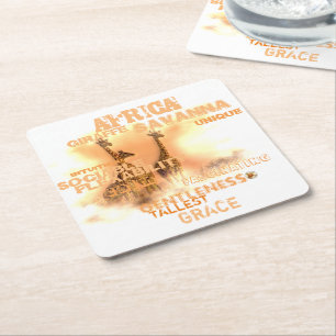 Einzigartige Giraffen-Platz-Untersetzer Rechteckiger Pappuntersetzer