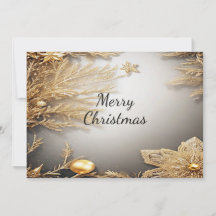 Einzigartige Gold Decorative Weihnachtskarte