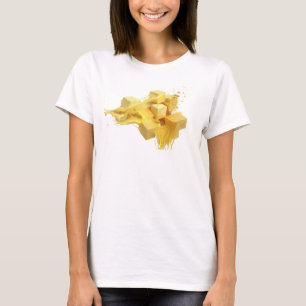 Einzigartige goldene abstrakte Würfel Stil Stateme T-Shirt