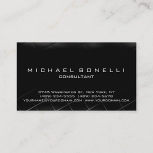 Einzigartige Grau Black Pattern Consultant-Visiten Visitenkarte