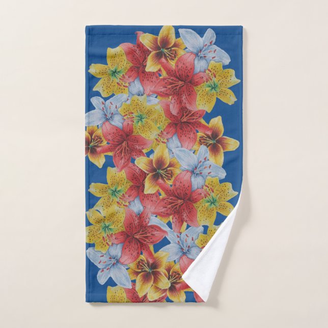 Einzigartige große und kühne farbenfrohe Blume Handtuch (Handtuch)