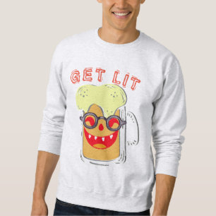 Einzigartige Halloween-Kostümidee, Funny Get Lit Sweatshirt