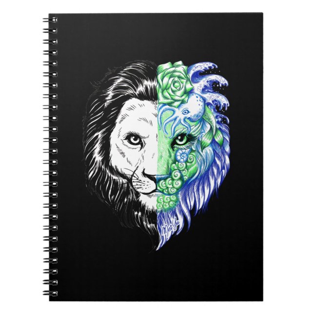 Einzigartige Hand gezeichnetes mystisches Notizblock (Vorderseite)