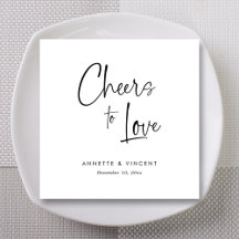 Einzigartige Handschrift für HochzeitsNapkins mit 