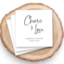 Einzigartige Handschrift für HochzeitsNapkins mit