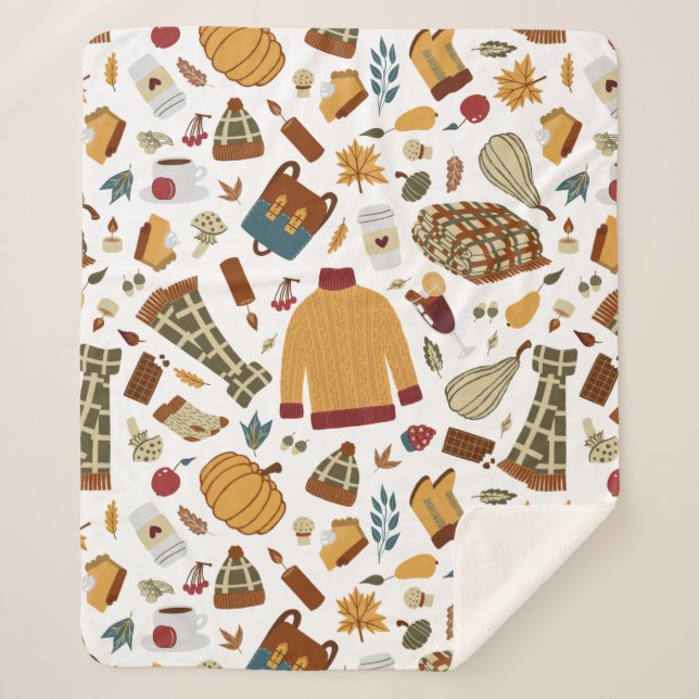 Einzigartige Herbstlaub ernten Herbstpumpen Sherpadecke (Vorderseite)