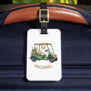 Einzigartige Herren-Cart mit Monogramm Namen Tasch Gepäckanhänger