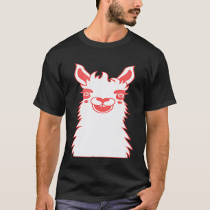 Einzigartige Hipster-Lama Süße Vintage-Kunst T-Shirt