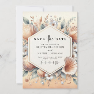 Einzigartige Hochzeit am Strand Save The Date