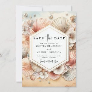 Einzigartige Hochzeit am Strand Save The Date