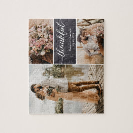Einzigartige Hochzeit danke Ihnen FotoCollage Puzzle