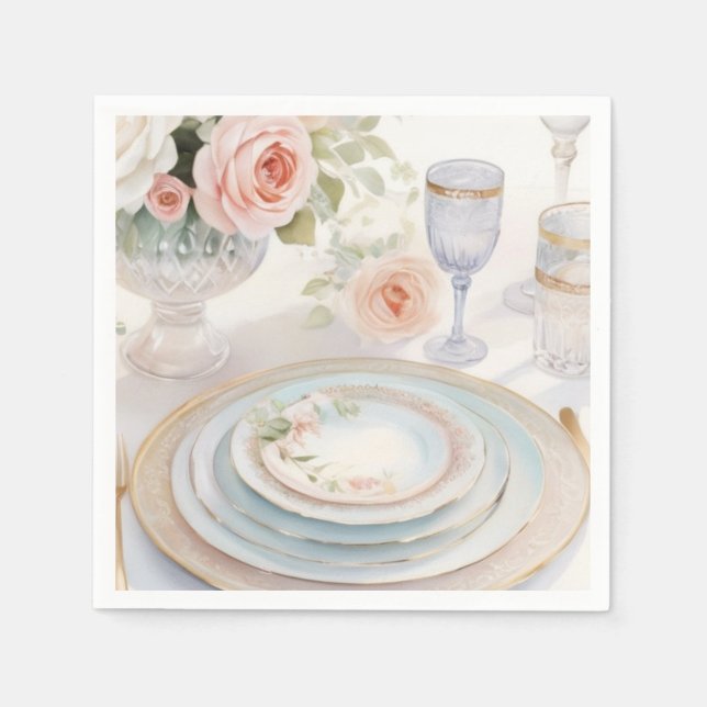 Einzigartige Hochzeit eines benutzerdefinierten Ma Serviette (Vorderseite)