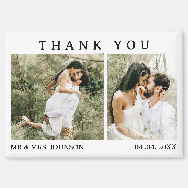 Einzigartige Hochzeit Vielen Dank Magnet (Vorderseite)