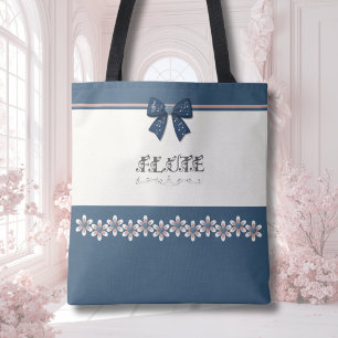 Einzigartige Indigo Blaue Bogenflöten-Musik-Tasche