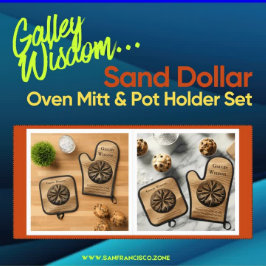 Einzigartige, individuell gestaltete Strandsand-Do Ofenhandschuh & Topflappen-Set