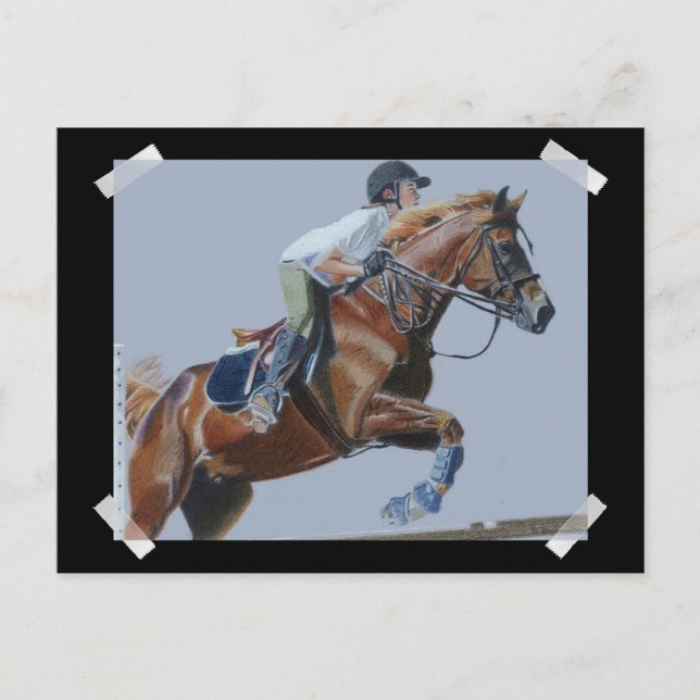 Einzigartige Jäger-/Jumper-Malerei Postkarte (Vorderseite)