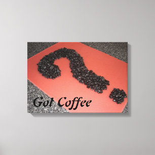 Einzigartige Kaffebohnen-Kunst Leinwanddruck