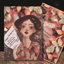 Einzigartige Karte für den Erntedank von Aquarellf