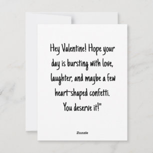 Einzigartige Kartendesigns für Valentine Feiertagskarte