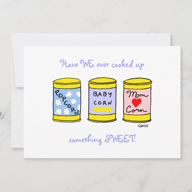 Einzigartige Kinderankündigung für Feinschmecker i Ankündigung (Vorderseite)