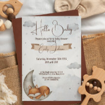 Einzigartige Kinderdusche Einladung Moonlit Dreams