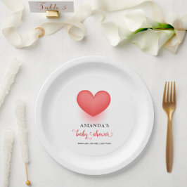 Einzigartige kleine Sweetheart Valentine Baby Dusc Pappteller