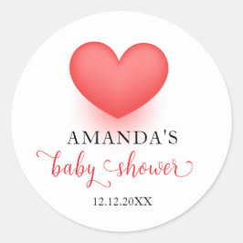 Einzigartige kleine Sweetheart Valentine Baby Dusc Runder Aufkleber