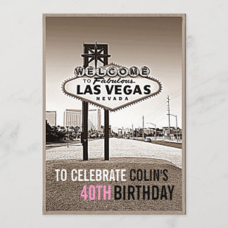 Einzigartige Las Vegas Geburtstagsparty Einladung