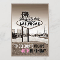 Einzigartige Las Vegas Geburtstagsparty-Einladung
