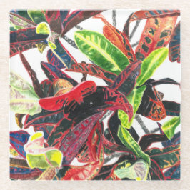 Einzigartige, lebendige Foliage Glasuntersetzer