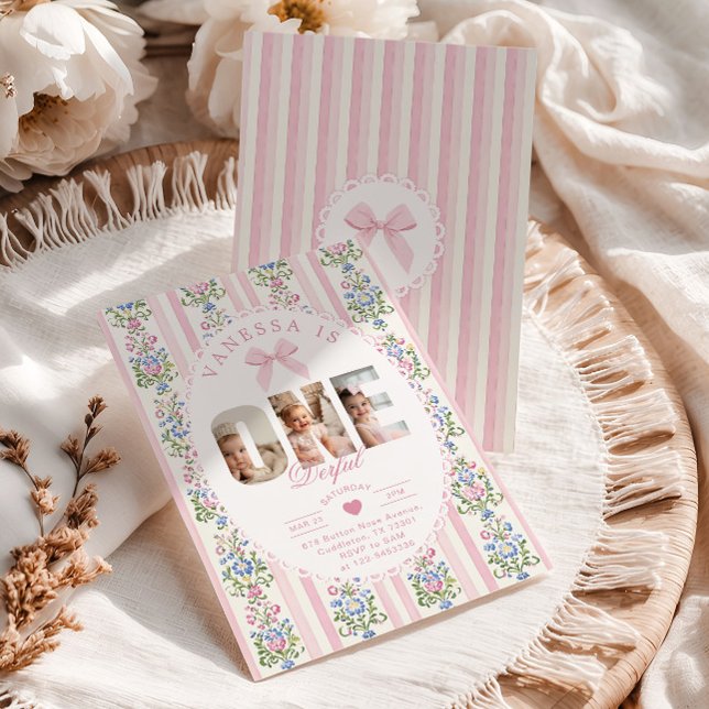 Einzigartige Liebe Shack 1. Geburtstag Foto Collag Einladung (Von Creator hochgeladen)