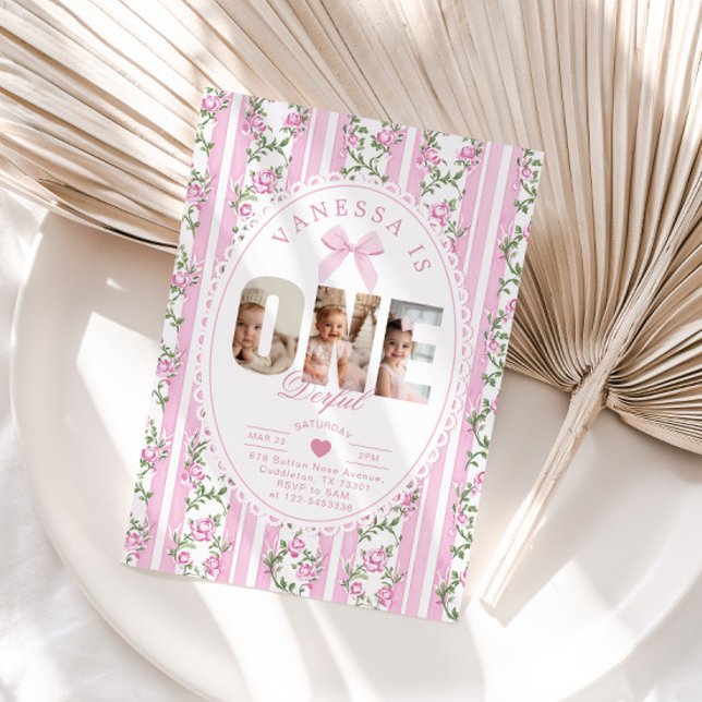 Einzigartige Liebe Shack 1. Geburtstag Foto Collag Einladung (Von Creator hochgeladen)