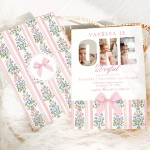 Einzigartige Liebe Shack 1. Geburtstag Foto Collag Einladung