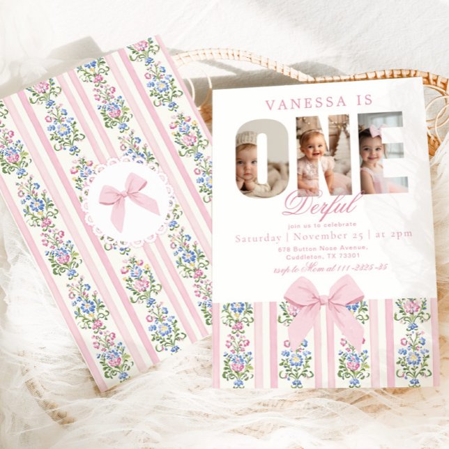 Einzigartige Liebe Shack 1. Geburtstag Foto Collag Einladung (Von Creator hochgeladen)