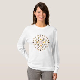 Einzigartige Mandela-Pressblume aus originaler Kun T-Shirt