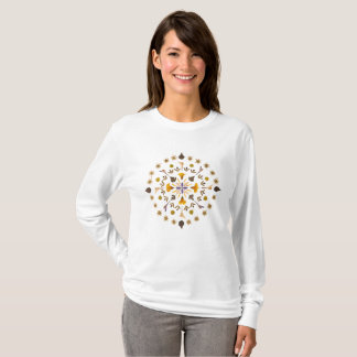 Einzigartige Mandela-Pressblume aus originaler Kun T-Shirt