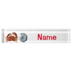 Einzigartige Meeresbewohner Zusammenstellung Thund Namensplakette