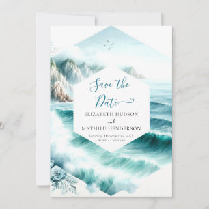 Einzigartige Minimalistische Schönheitshochzeit Save The Date