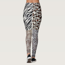 Einzigartige Mixed Leopard Zebra Animal Print Wome