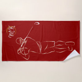 Einzigartige moderne Cool Mens Design Red Custom M Strandtuch