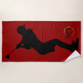 Einzigartige moderne Cool Mens Design Red Custom M Strandtuch