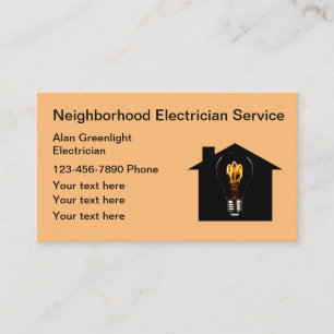 Einzigartige moderne Elektriker Visitenkarten Visitenkarte