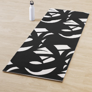 Einzigartige Moderne Kunst Schwarz und Weiß Yogamatte