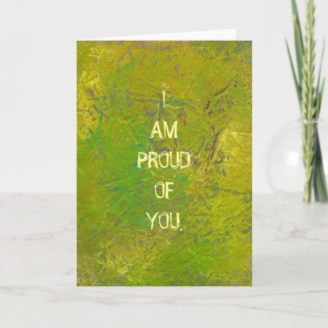 Einzigartige moderne Malereikunst des grünen Karte (Vorderseite)