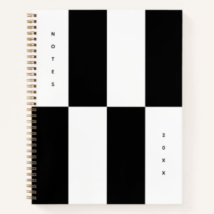Einzigartige, moderne Minimalistische Streifen Notizbuch