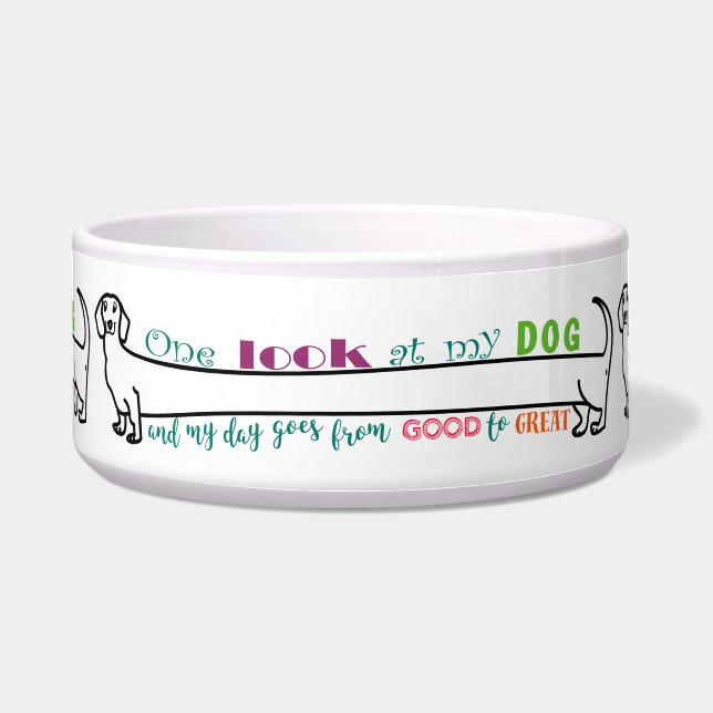 Einzigartige moderne Niedliche Funny Dackel Dackel Napf (Vorderseite)